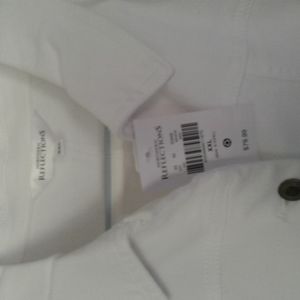 White stretch denim jacket